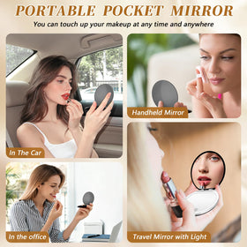 Kakuje mirror opened 180 degrees demonstrating multi-angle convenience and control