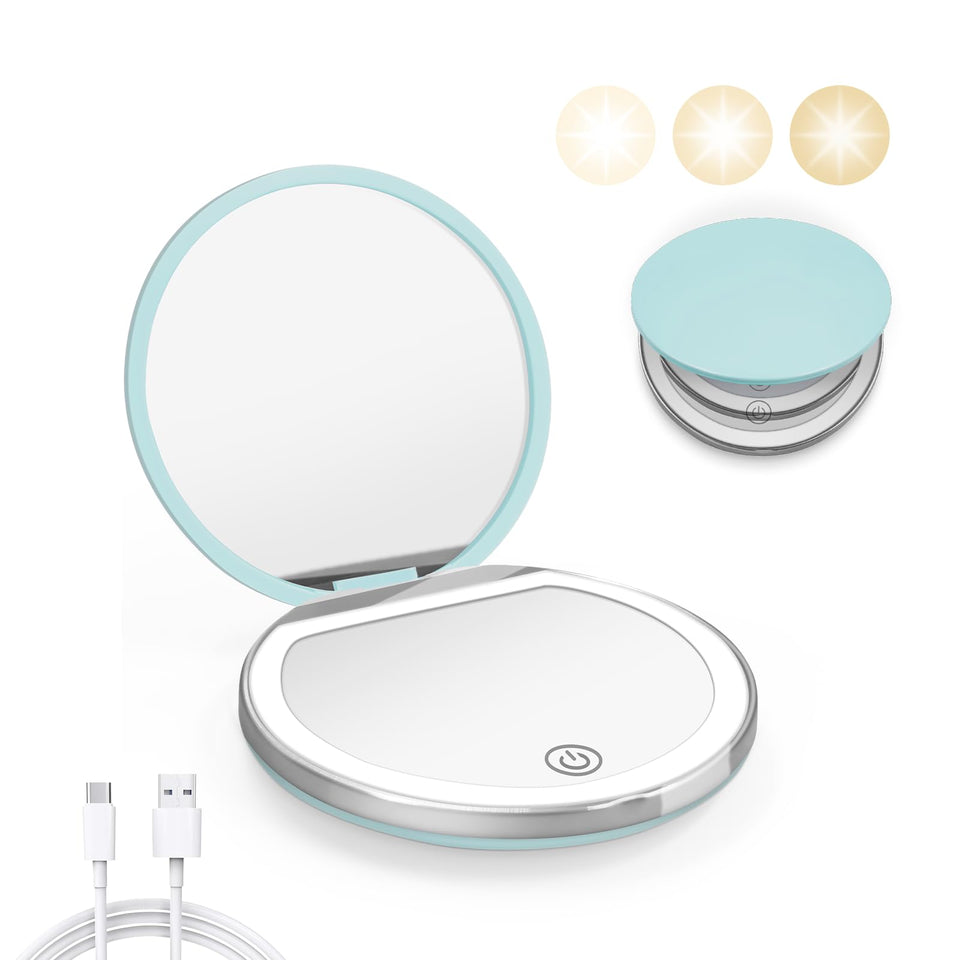 Kakuje front view of mint compact showing clean design and portability