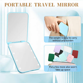 Kakuje compact inside a purse demonstrating small size and travel convenience