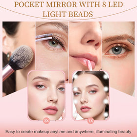 Kakuje LED light closeup demonstrating bright, even illumination for accurate makeup