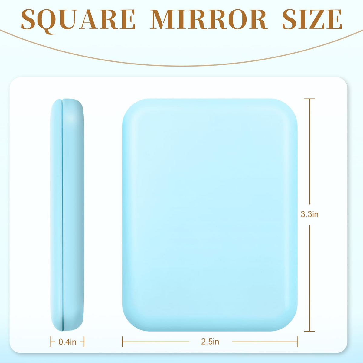 Kakuje mirror on travel desk in use showing reliable touch-up support while traveling