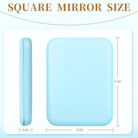 Kakuje mirror on travel desk in use showing reliable touch-up support while traveling