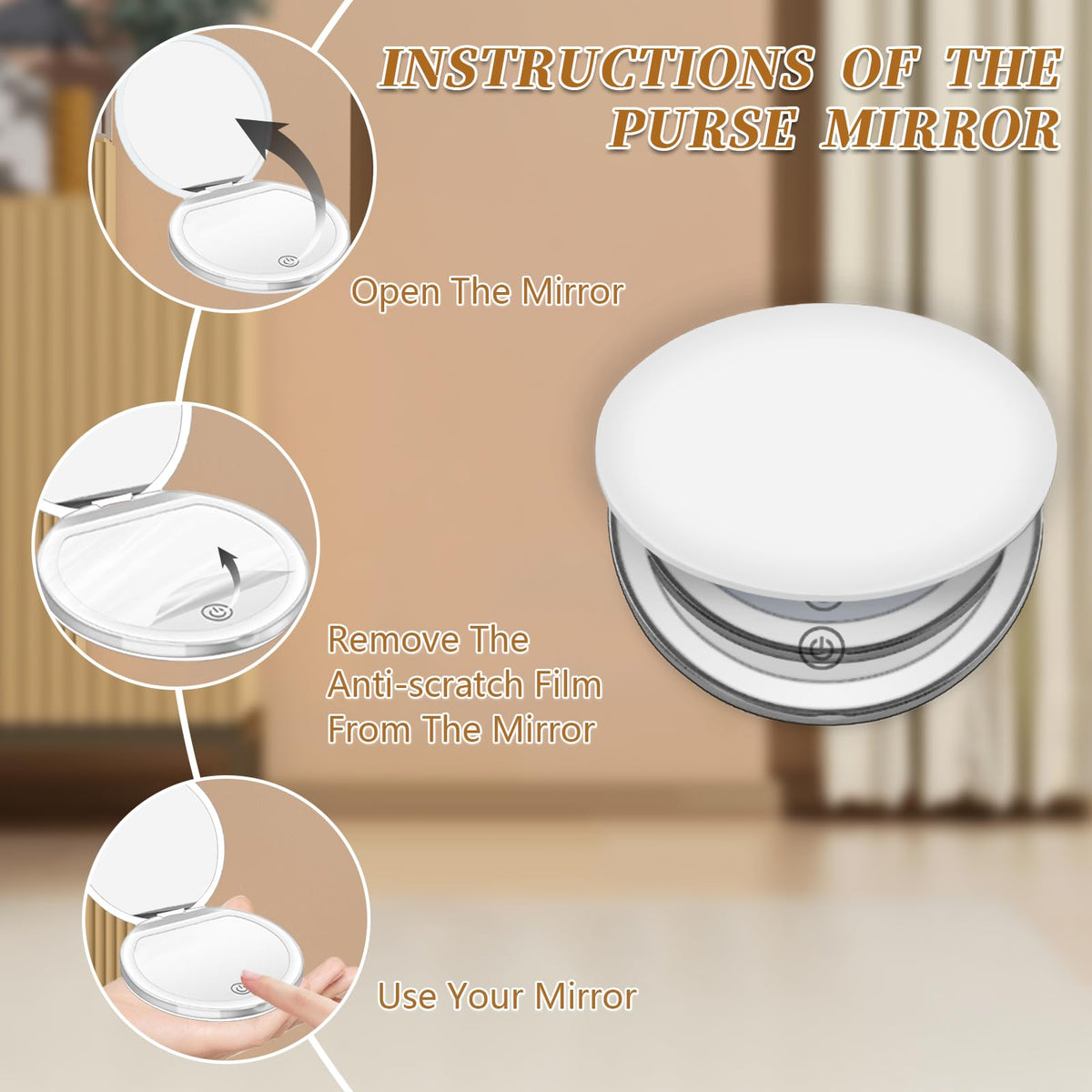 Kakuje mirror 3x magnification closeup highlighting detailed view