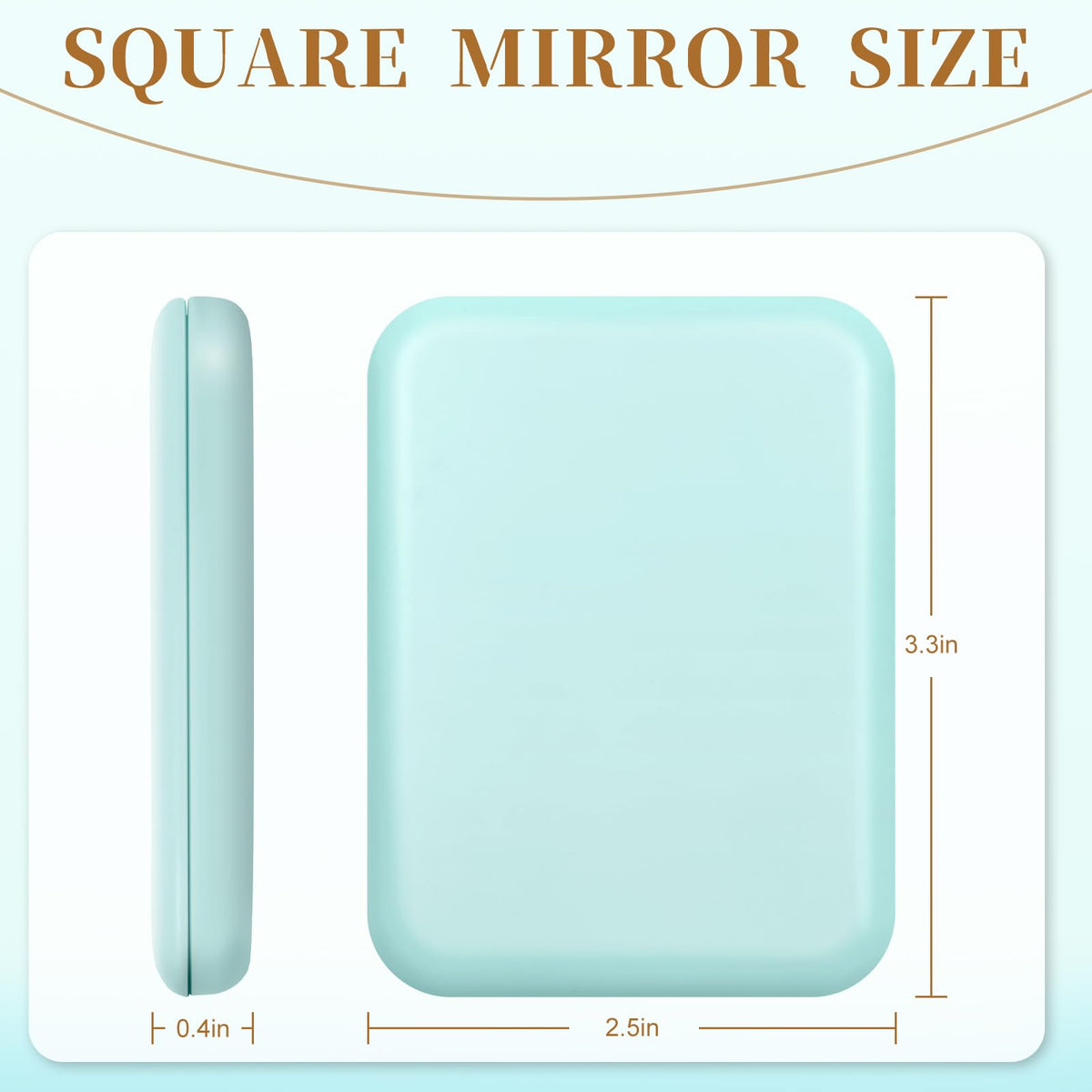 Kakuje mirror placed in purse lifestyle scene ready for travel touch-ups