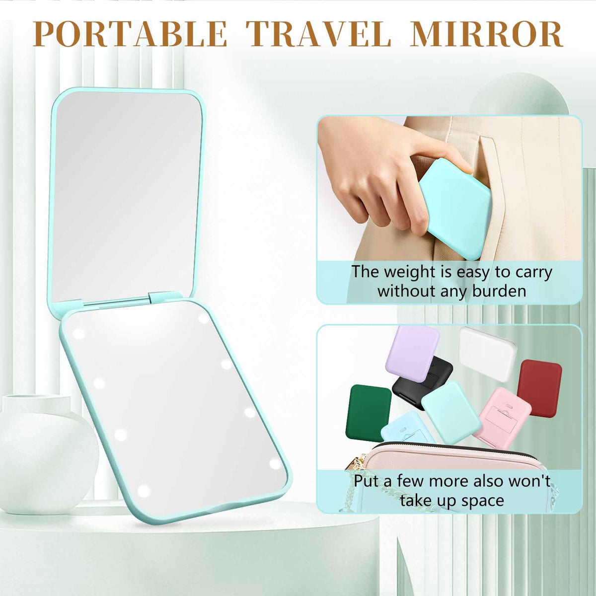 Kakuje mirror used for applying makeup delivering better visibility and accuracy