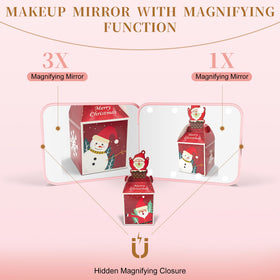 Kakuje open 180 degrees angle showing flexible viewing for makeup from all sides