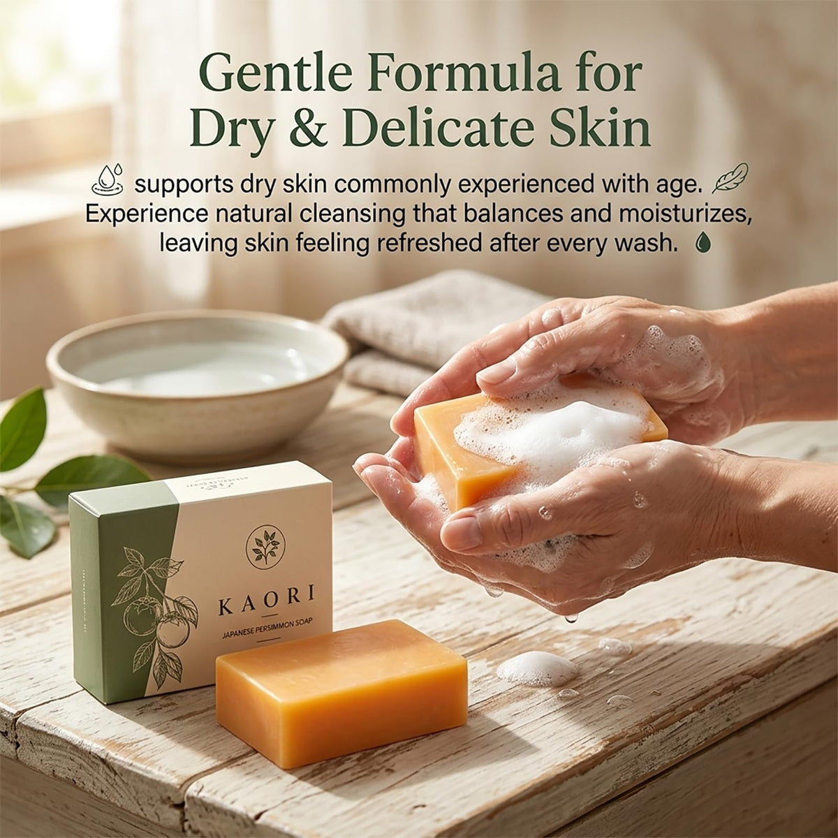 Kalani Glow ingredient label highlighting natural persimmon extract and coconut oil