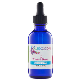 Kaleidoscope Miracle Drops front bottle view showing label and 2oz size for quick reference