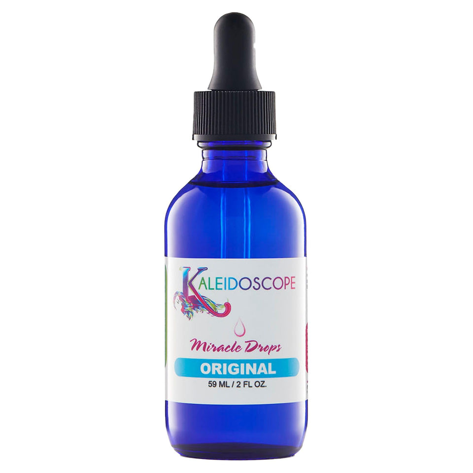 Kaleidoscope Miracle Drops front bottle view showing label and 2oz size for quick reference