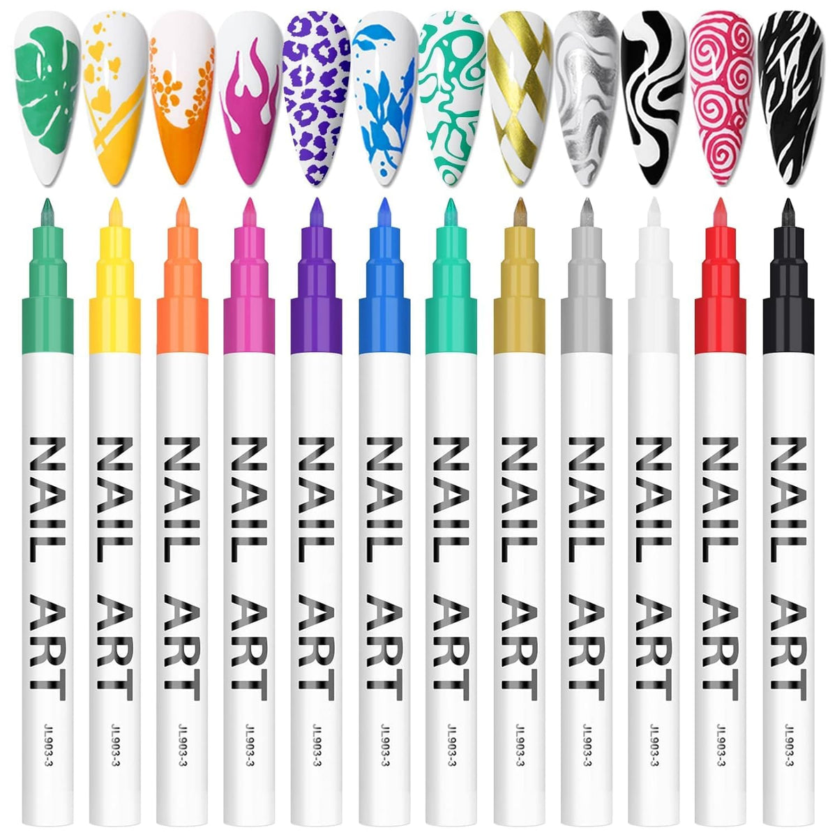 Kalolary front packaging showing 12-color pen set and benefits