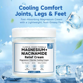 Kaminii applied on knee demonstrating cooling topical benefit