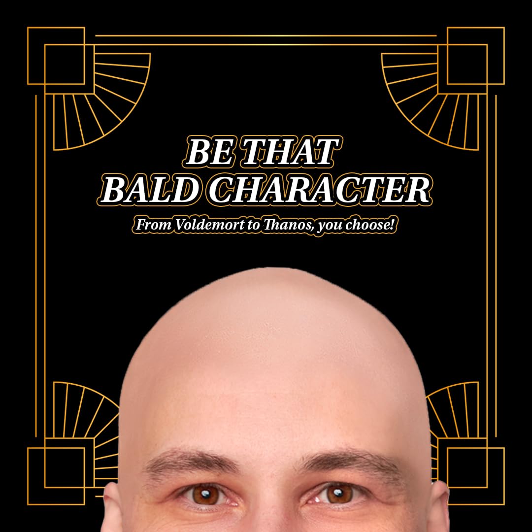 Kangaroo bald cap blended makeup example showing how Kangaroo blends with skin tone