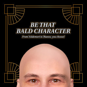 Kangaroo bald cap blended makeup example showing how Kangaroo blends with skin tone
