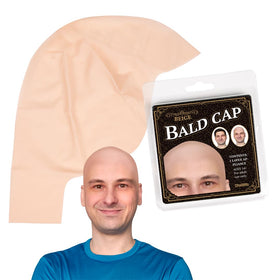 Kangaroo bald cap on model side profile demonstrating realistic head contour and confidence