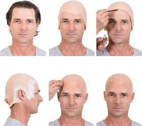 Kangaroo bald cap trimmed ready demonstrating customizable fit and secure edges