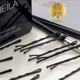 KANPRINCESS pins beside a ruler showing 2-inch length, balanced hold and invisibility