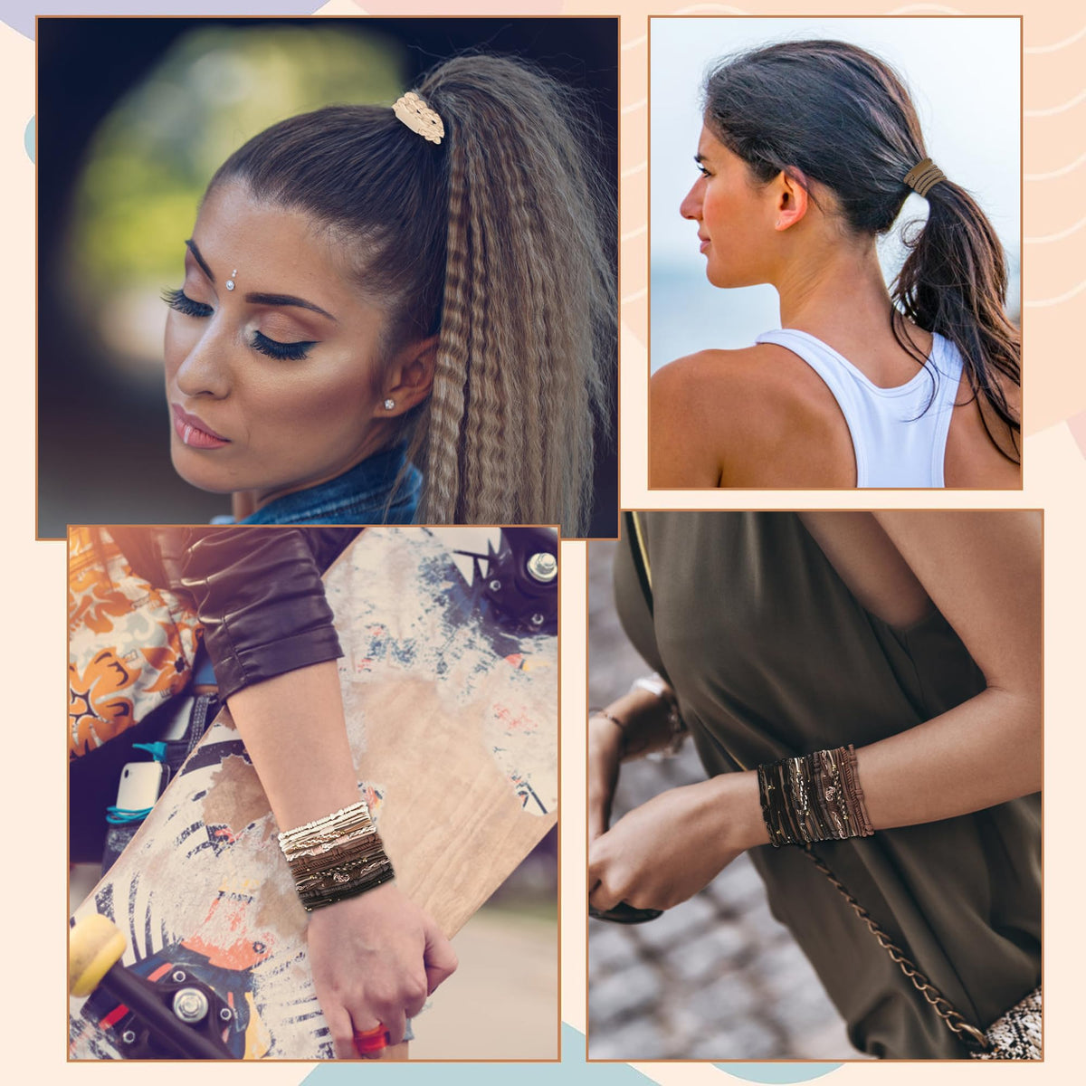 KANPRINCESS stacked bracelets on wrist displaying wearable style and convenience