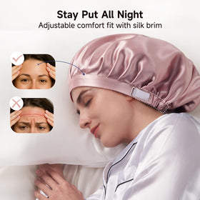 Kaome worn by a woman sleeping showing preserved curls and less frizz