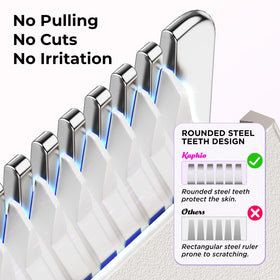 KAPHIO trimmer under running water demonstrating IPX7 waterproof convenience