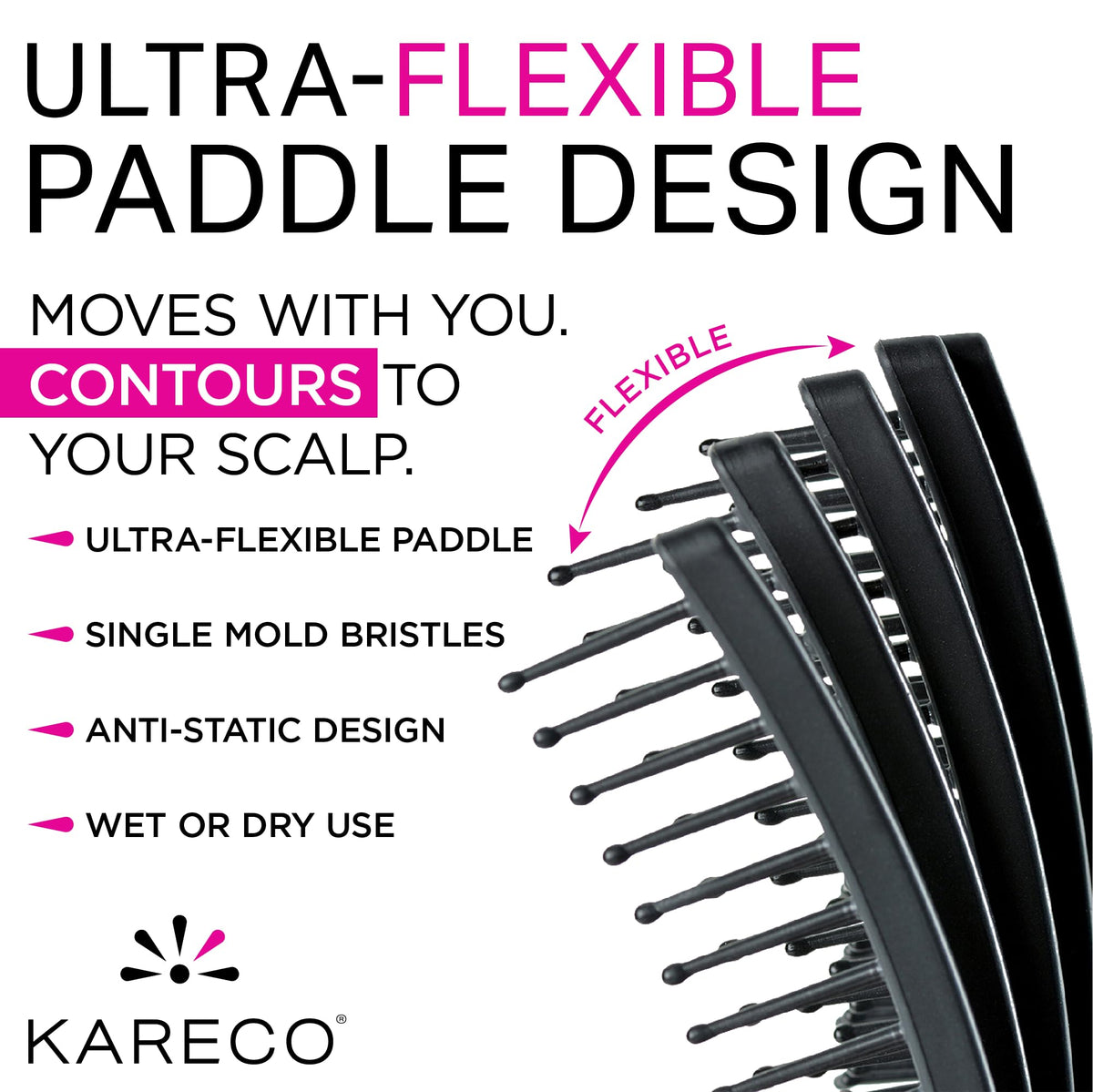 KareCo rubber handle close-up for secure grip and comfortable control