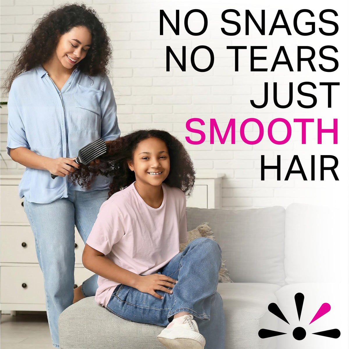 KareCo brush detangling wet hair gently with reduced pulling