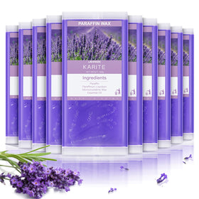 KARITE front packaging showing 10-pack with lavender scent, clear supply benefit