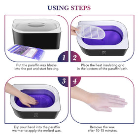 Karite hand dipping into warm wax illustrating soothing moisturizing effect