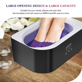 Karite machine beside a hand for scale showing generous 4000ml capacity