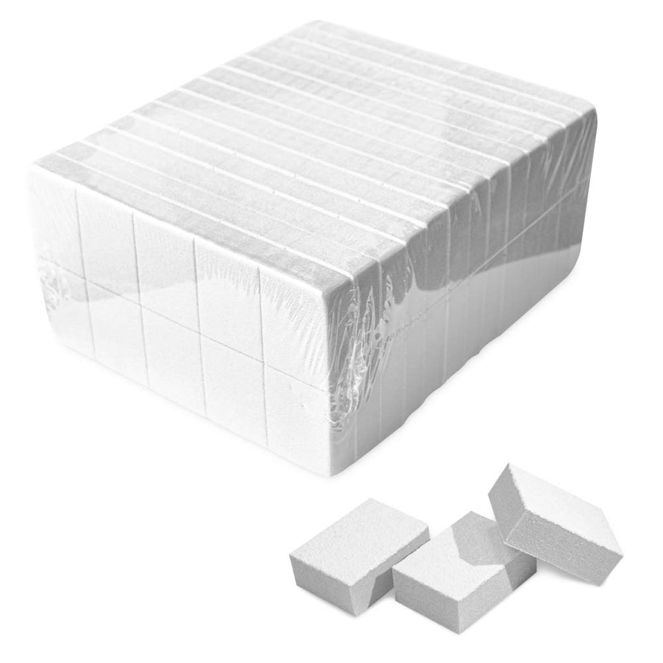 Karlash mini buffer block front pack view showing 130 white blocks and easy storage
