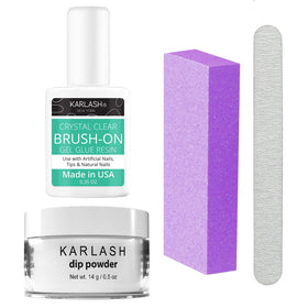 Karlash front packaging showing kit components and clear resin benefit