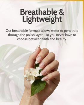 karma organic bottle label detail highlighting vegan, cruelty-free, halal certifications