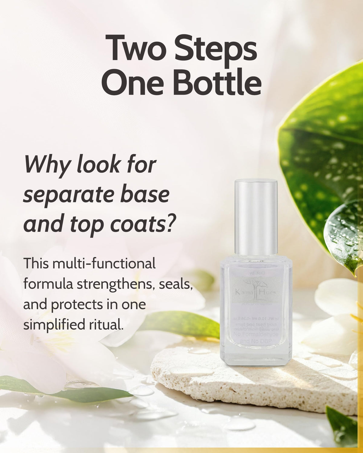 karma organic bottle next to dip powder kit demonstrating dip-system compatibility