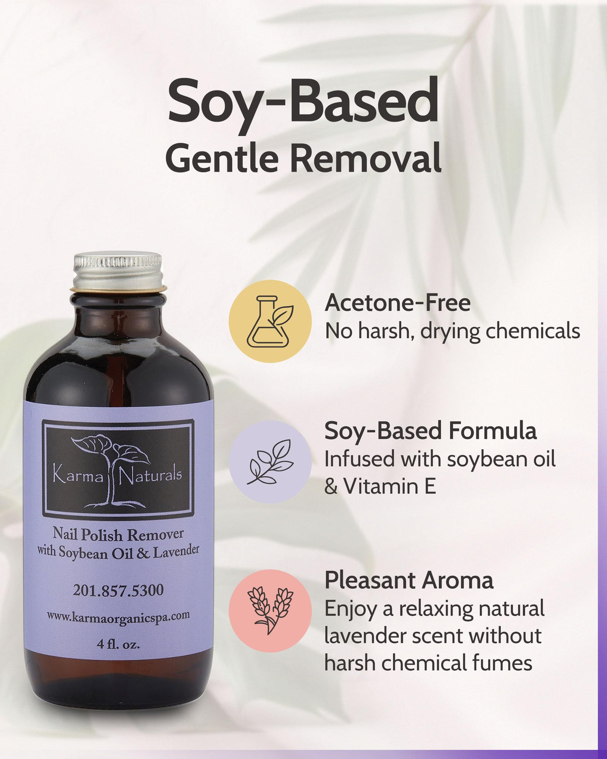 karma organic close-up label highlighting plant-based ingredients and benefits