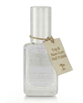 karma organic front bottle showing clear 2-in-1 polish and compact design for easy use