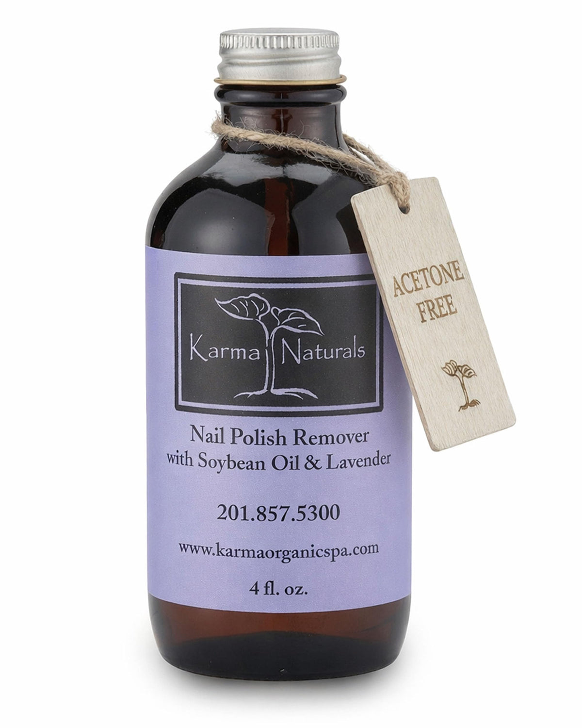 karma organic front packaging showing 4 fl oz bottle and clean-beauty look