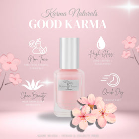 karma organic label closeup highlighting vegan PETA-approved badge and ingredient transparency benefit