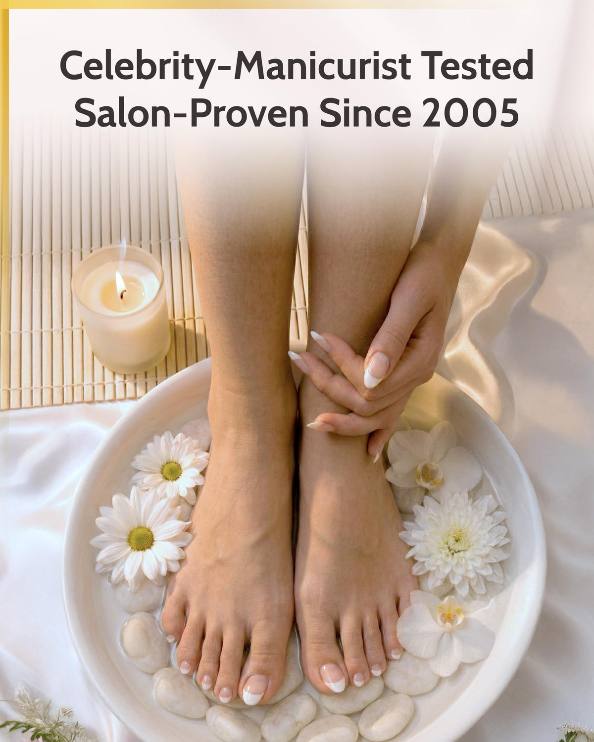 karma organic applied on natural nails showing strengthened, glossy results