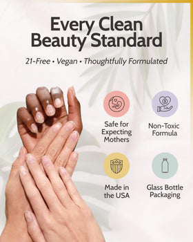 karma organic high-gloss topcoat swirl highlighting fast-dry shiny protection benefit