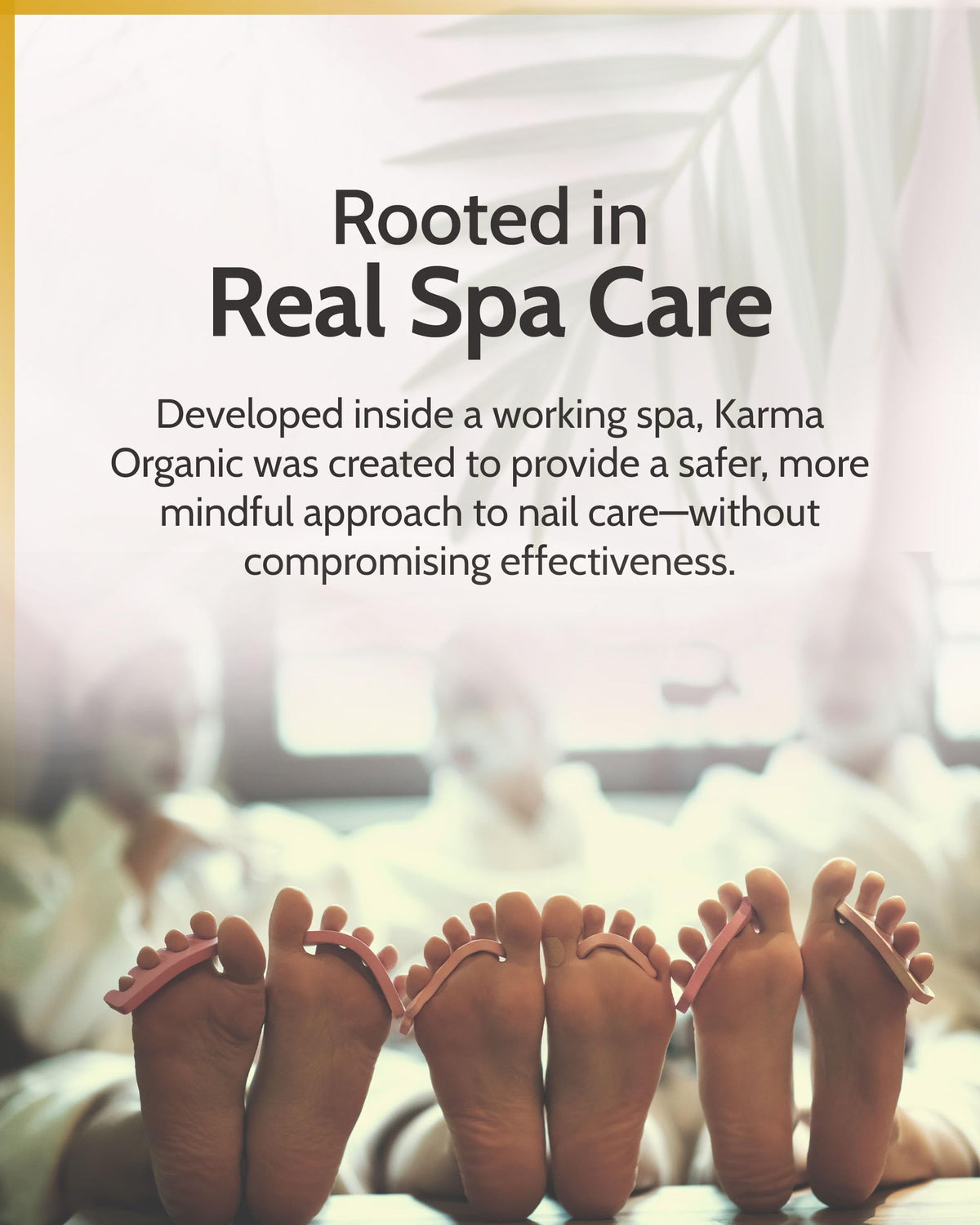 karma organic with manicure tools showing practical at-home use