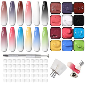 Karroy front packaging showing 12-color palette for easy ombre