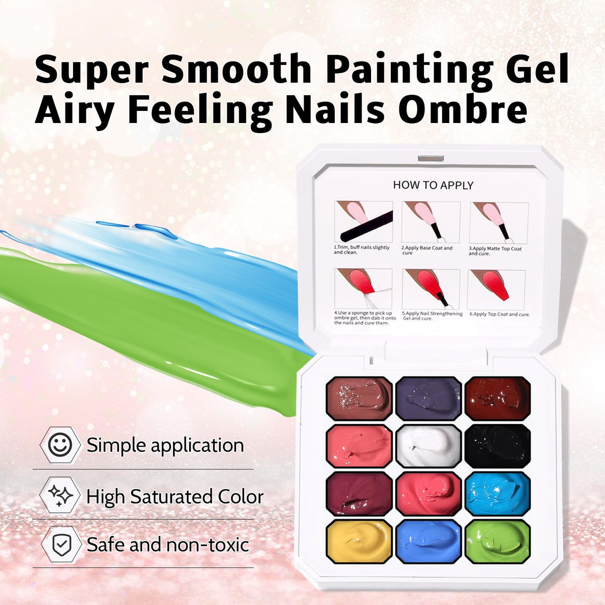 Karroy sponge patting demonstration showing quick gradient creation