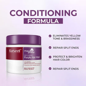 Karseell being applied in shower to blonde hair for toning benefit