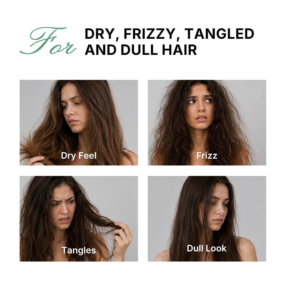 Karseell applied to damp hair demonstrating how it detangles and protects during styling