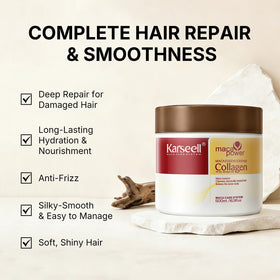 Karseell being applied to mid-lengths and ends to improve softness and manageability