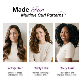 Karseell before and after curls showing reduced frizz and enhanced definition