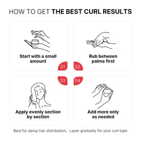 Before and after curly hair using Karseell showing improved definition and shine