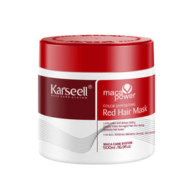 Karseell front bottle showing red mask packaging and clear benefit