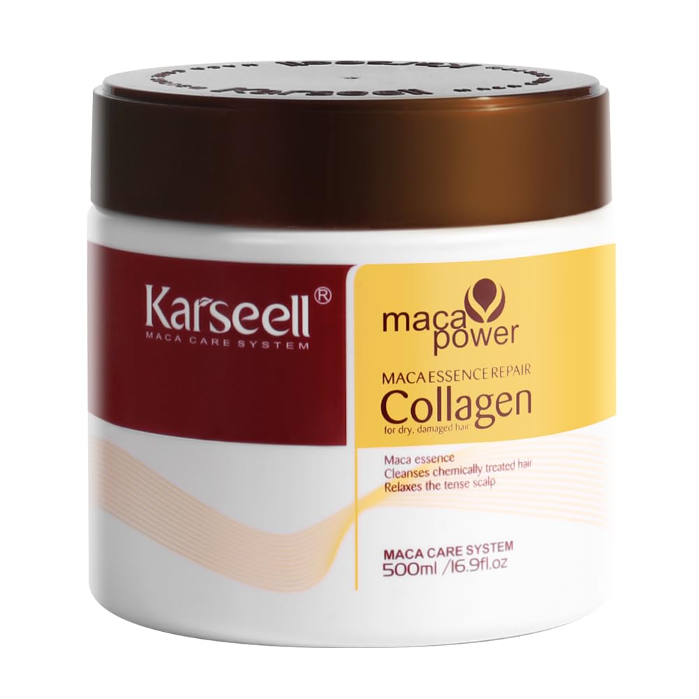 Karseell front jar 500ml showing product and easy scoop for salon-ready conditioning