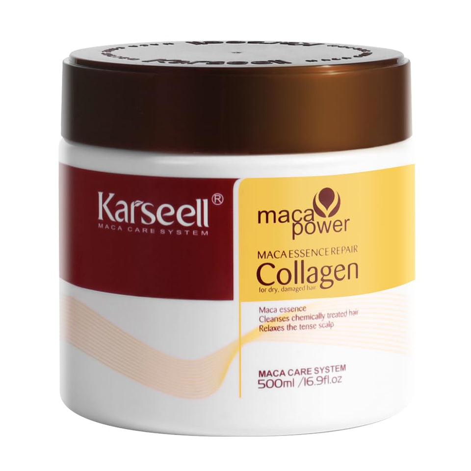 Karseell front jar 500ml showing product and easy scoop for salon-ready conditioning