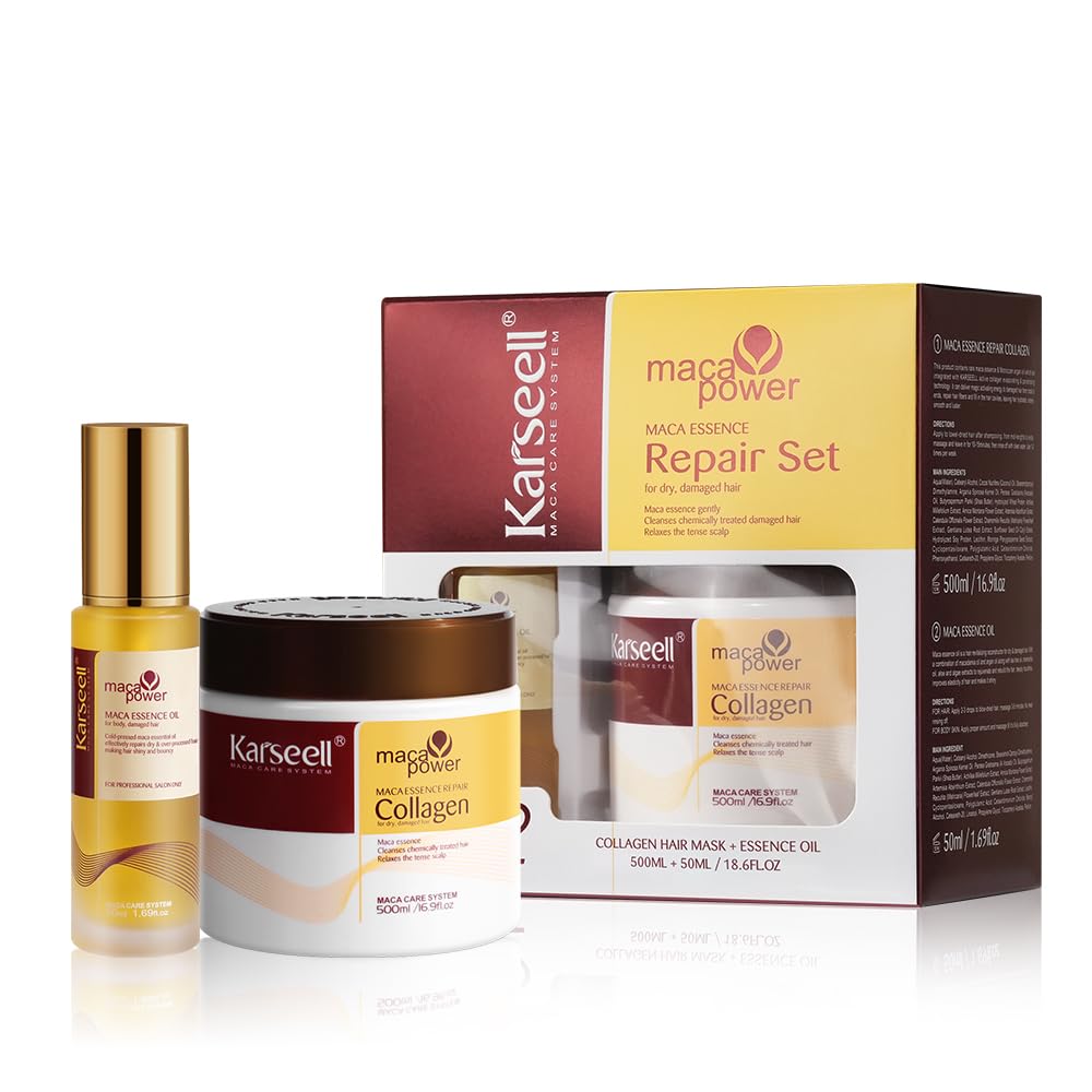 Karseell front packaging showing both collagen mask and argan oil benefits